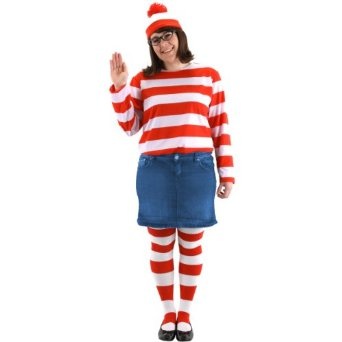 Wheres Waldo Wenda Adult Plus Costume 