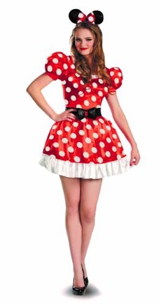 Womens Red Minnie Mouse Costume